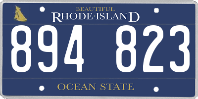 RI license plate 894823