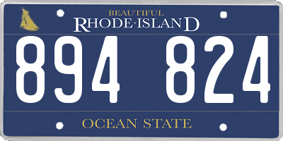 RI license plate 894824