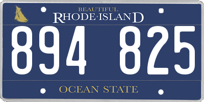 RI license plate 894825