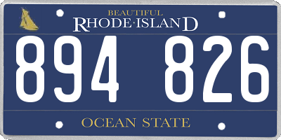 RI license plate 894826