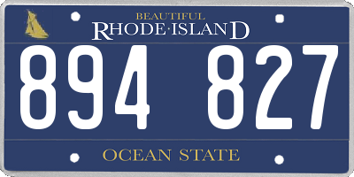 RI license plate 894827