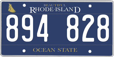 RI license plate 894828