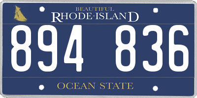 RI license plate 894836