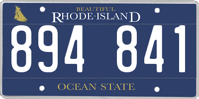 RI license plate 894841