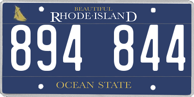 RI license plate 894844