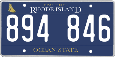 RI license plate 894846