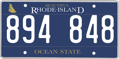RI license plate 894848