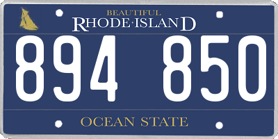 RI license plate 894850