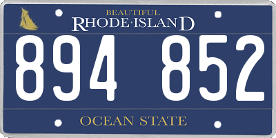 RI license plate 894852