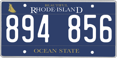 RI license plate 894856