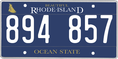 RI license plate 894857