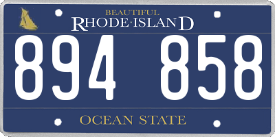 RI license plate 894858