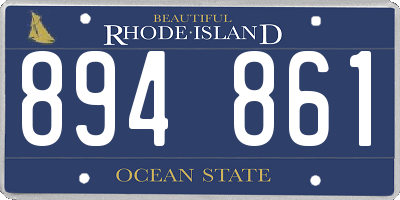 RI license plate 894861