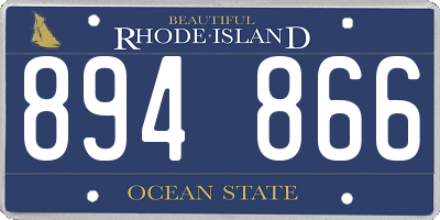 RI license plate 894866