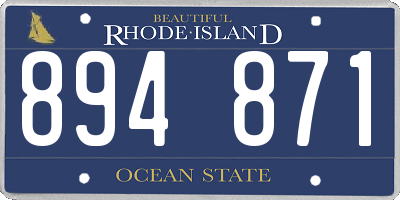 RI license plate 894871