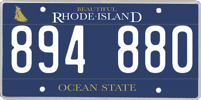 RI license plate 894880