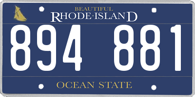 RI license plate 894881