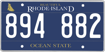 RI license plate 894882