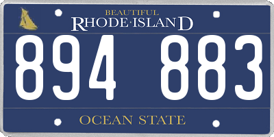 RI license plate 894883