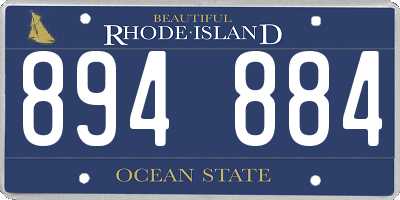 RI license plate 894884