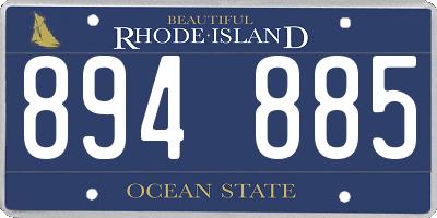 RI license plate 894885
