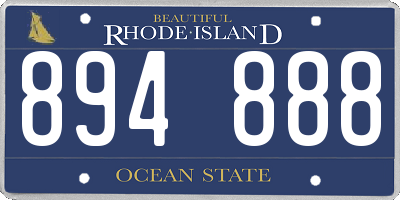 RI license plate 894888