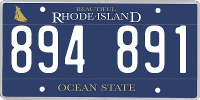 RI license plate 894891