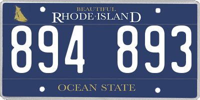 RI license plate 894893