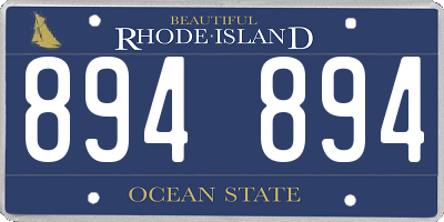 RI license plate 894894