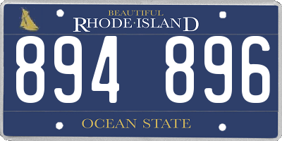 RI license plate 894896
