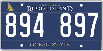 RI license plate 894897