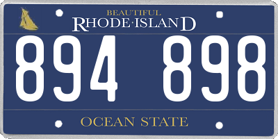 RI license plate 894898