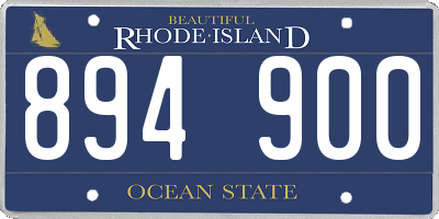 RI license plate 894900