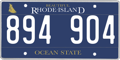 RI license plate 894904