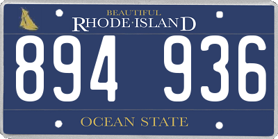 RI license plate 894936