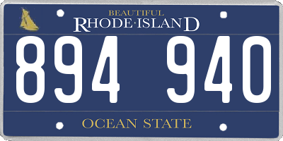 RI license plate 894940