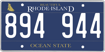 RI license plate 894944