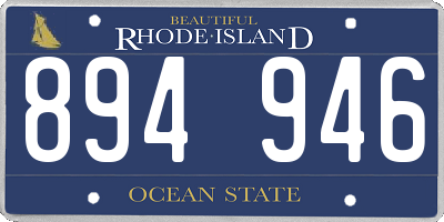 RI license plate 894946