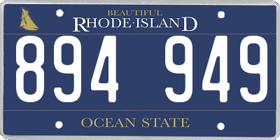 RI license plate 894949