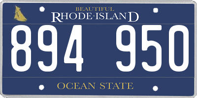 RI license plate 894950