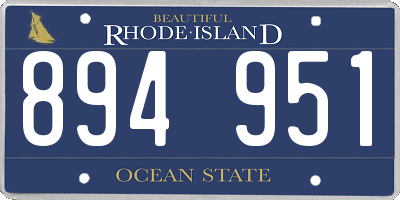RI license plate 894951