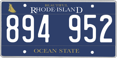 RI license plate 894952