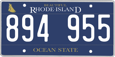 RI license plate 894955