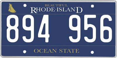 RI license plate 894956