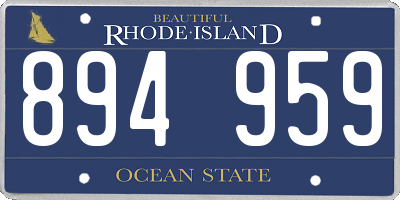 RI license plate 894959