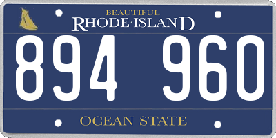 RI license plate 894960