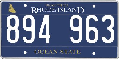 RI license plate 894963