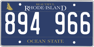 RI license plate 894966