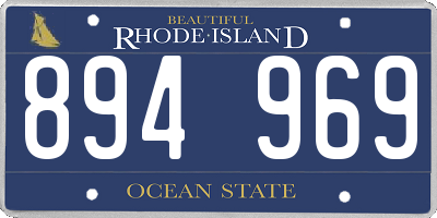 RI license plate 894969