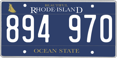 RI license plate 894970
